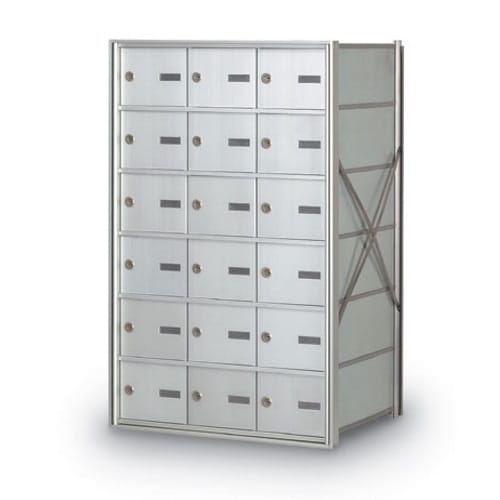 CAD Drawings American Postal Manufacturing Co. Rear Loading 18-Door Horizontal Mailbox